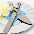 1037WHITE - FDL CAKE-KNIFE SET / W STONES